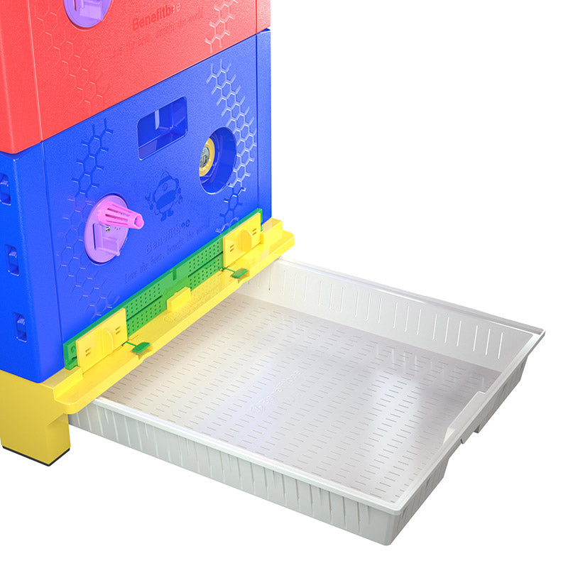 Benefitbee® Plastic Triple Storey Super w/ Bottom Board + Lid + Top Feeder + x2 Plastic Queen Excluder + Division Board - Full Depth