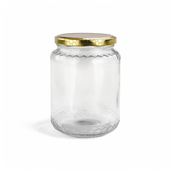 375mL Glass Honey Jar Honeycomb Pattern - 20pk
