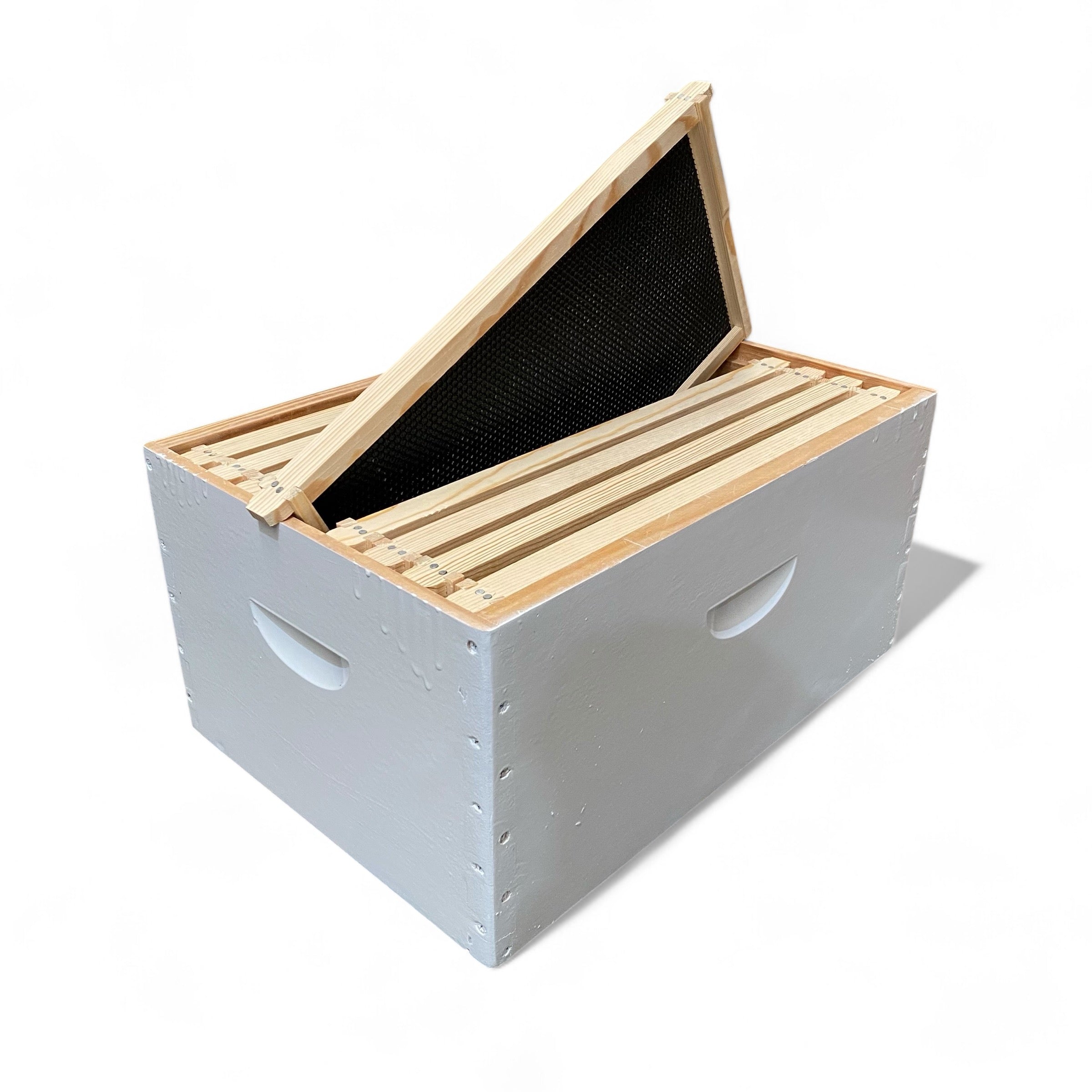 Full Depth Premium Assembled Super (Wax Dipped & Painted) w/ Assembled Frames with Waxed Plastic Foundation