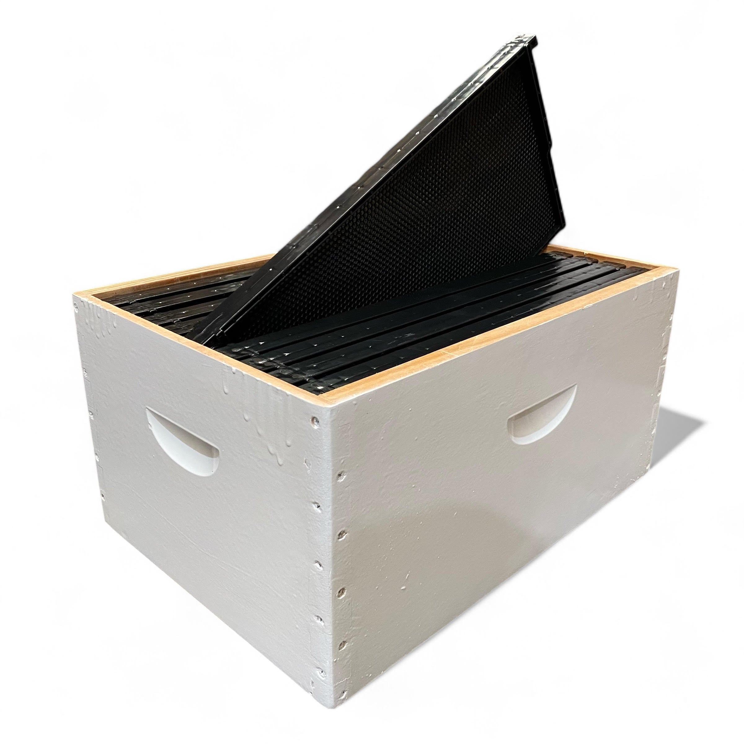 Full Depth Premium Assembled Super (Wax Dipped & Painted) w/ Plastic Frames