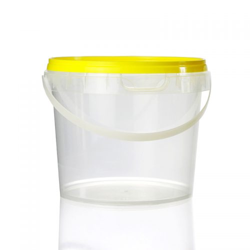 840mL Tamper Proof Plastic Honey Pail - fits 1kg honey