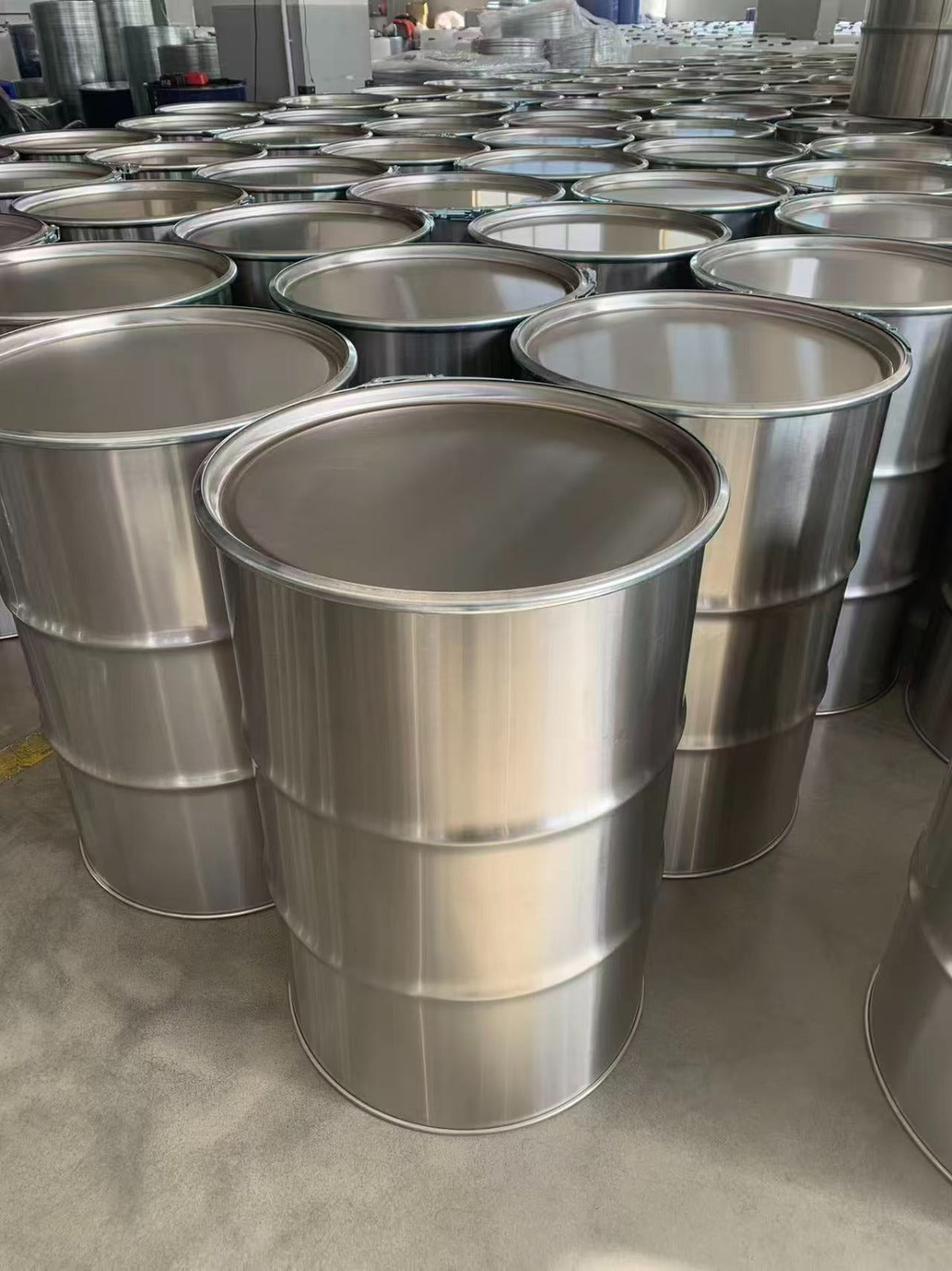 210L 225L Food Grade Stainless Steel Drum - Open or closed tops