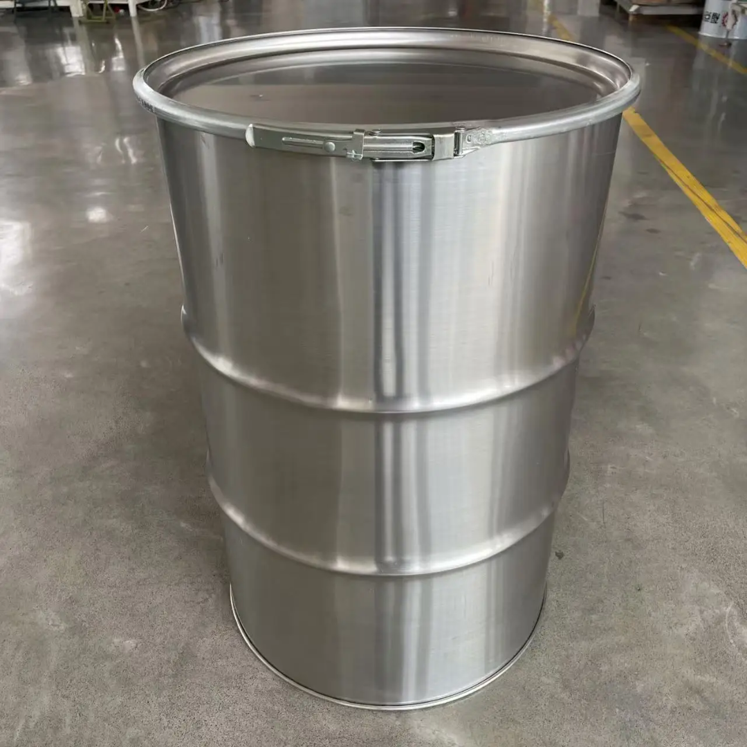 210L 225L Food Grade Stainless Steel Drum - Open or closed tops