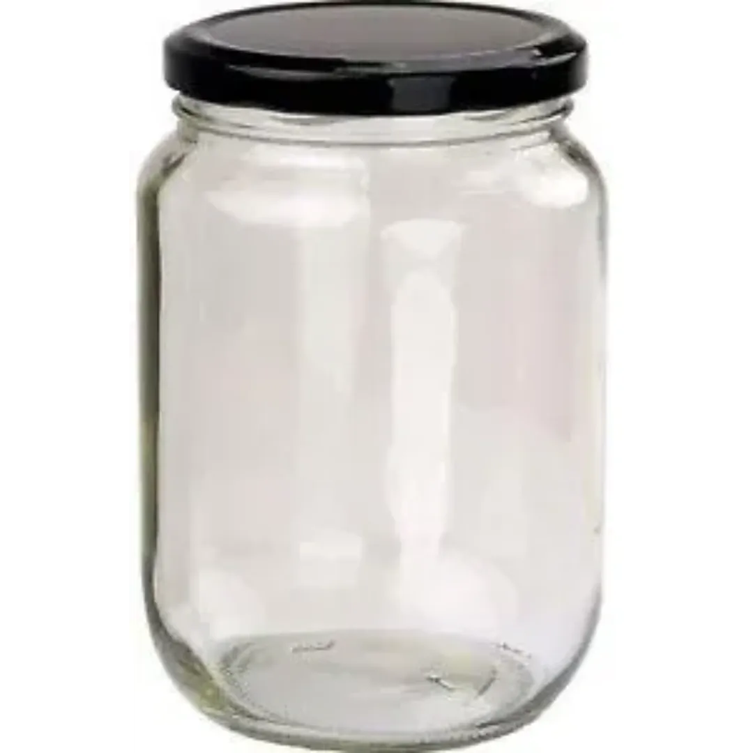 750mL Round Glass Honey Jar - fits 1kg honey