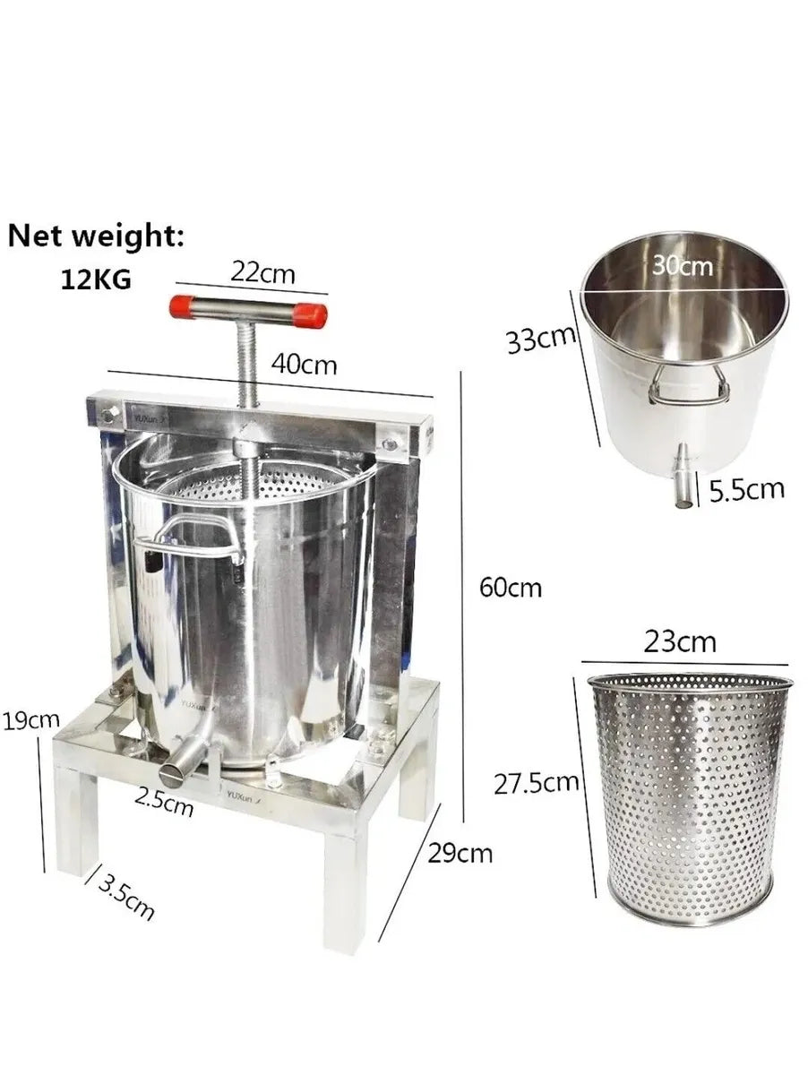 Stainless Steel Wax Press (Honey Press)